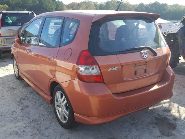 JHMGD38607S043845 - 2007 HONDA FIT S 橙色 照片 3