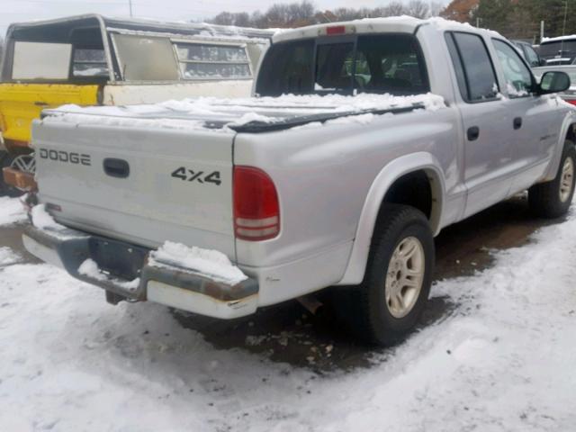 1D7HG38N123696584 - 2002 DODGE DAKOTA SPO SILVER photo 4