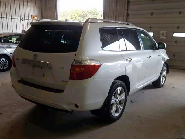 JTEES42A692121920 - 2009 TOYOTA HIGHLANDER WHITE photo 4