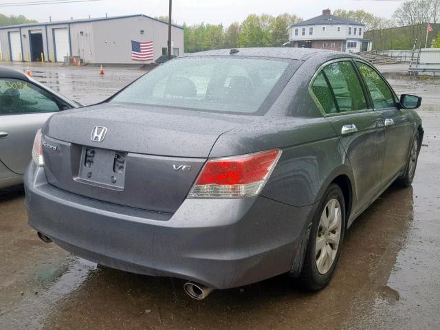 1HGCP36828A060800 - 2008 HONDA ACCORD EXL GRAY photo 4