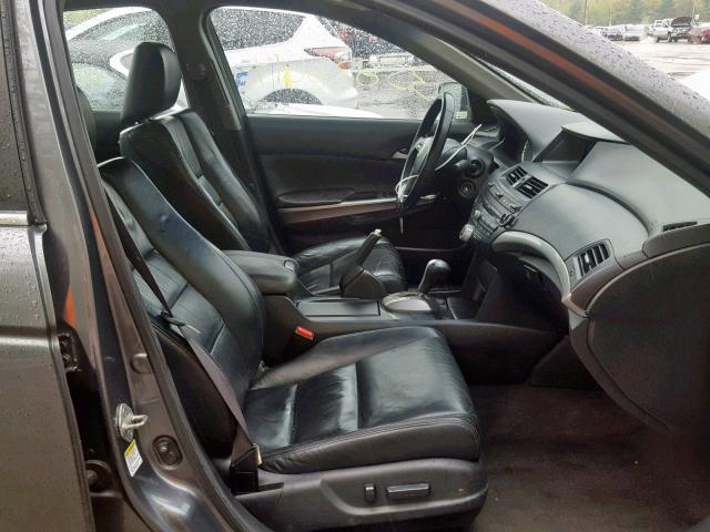 1HGCP36828A060800 - 2008 HONDA ACCORD EXL GRAY photo 5