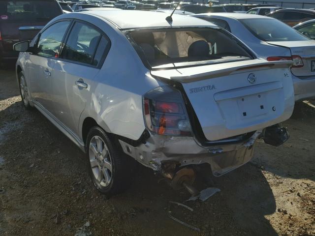 3N1AB6AP2CL610523 - 2012 NISSAN SENTRA 2.0 SILVER photo 3