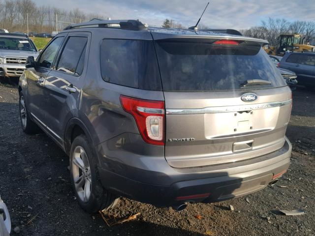 1FMHK8F84BGA85939 - 2011 FORD EXPLORER L GRAY photo 3