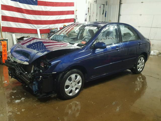 KNAFE121985539977 - 2008 KIA SPECTRA EX BLUE photo 2