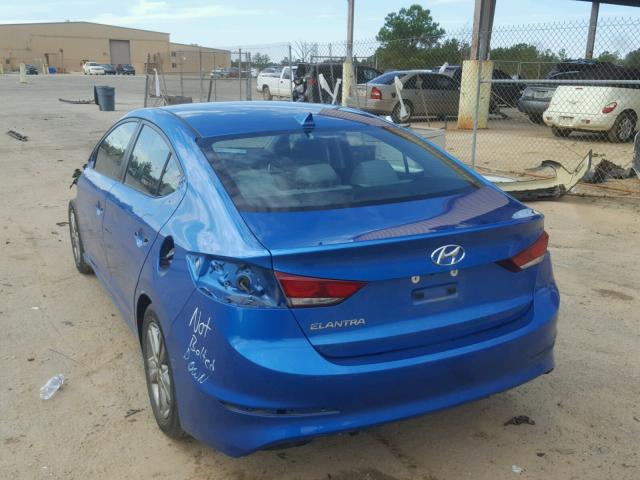 5NPD84LF6HH024528 - 2017 HYUNDAI ELANTRA BLUE photo 3