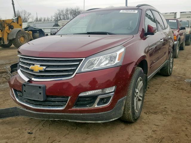 1GNKRHKD3FJ103548 - 2015 CHEVROLET TRAVERSE L BURGUNDY photo 2