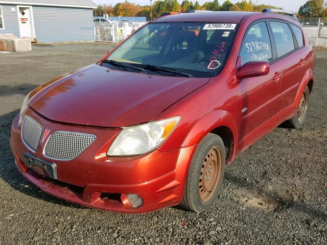 5Y2SL63825Z433875 - 2005 PONTIAC VIBE RED photo 2