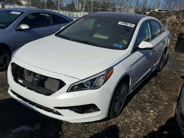 5NPE34AF3FH084480 - 2015 HYUNDAI SONATA SPO WHITE photo 2