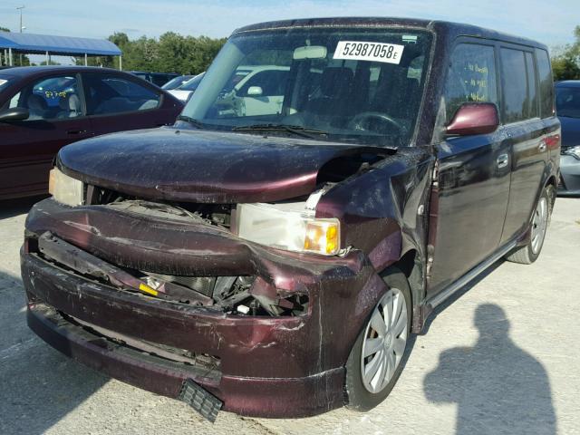 JTLKT324354022368 - 2005 TOYOTA SCION XB Марун фото 2