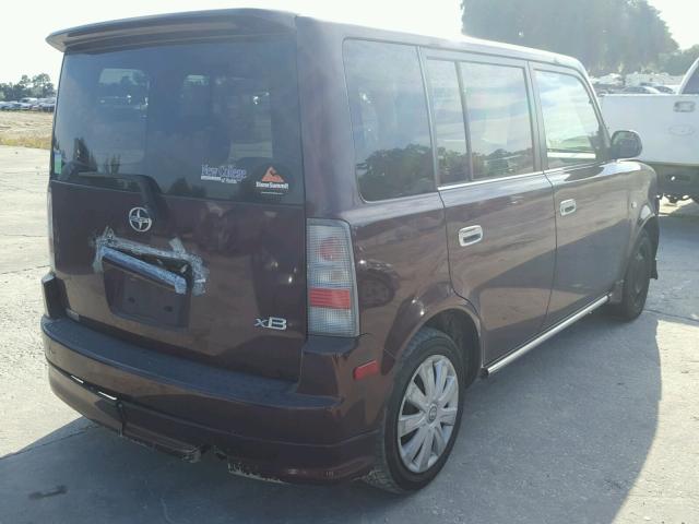 JTLKT324354022368 - 2005 TOYOTA SCION XB Марун фото 4