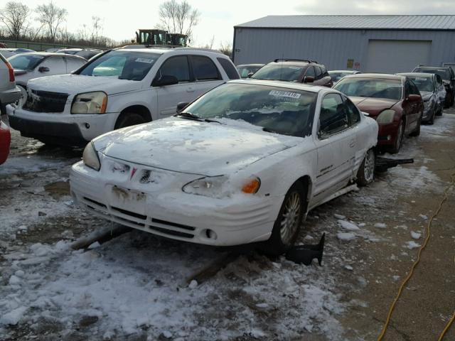 1G2NG12E7YM830189 - 2000 PONTIAC GRAND AM S WHITE photo 2