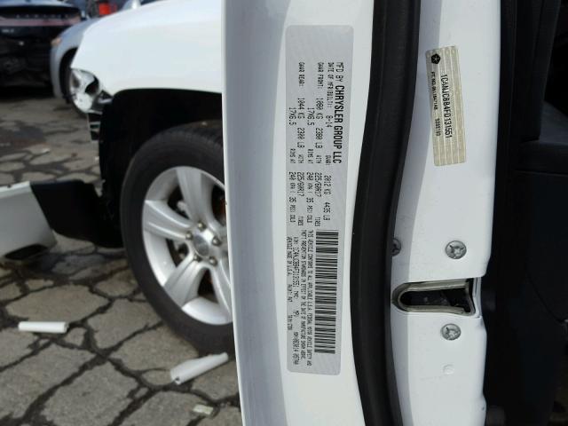 1C4NJCBB4FD131551 - 2015 JEEP COMPASS SP WHITE photo 10