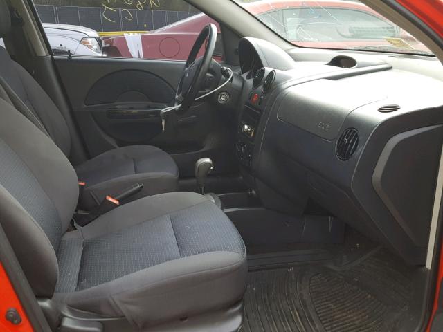 KL1TD66668B233288 - 2008 CHEVROLET AVEO BASE Qırmızı foto 5