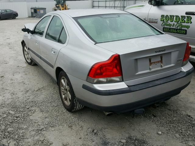 YV1RS58D212007408 - 2001 VOLVO S60 2.4T SILVER photo 3