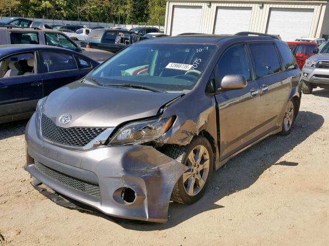 5TDXK3DC7DS360075 - 2013 TOYOTA SIENNA SPO GRAY photo 2