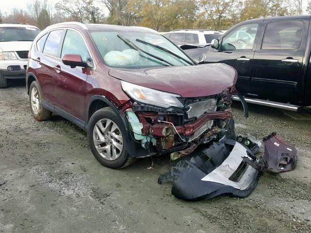 2HKRM3H75FH528644 - 2015 HONDA CR-V EXL MAROON photo 1