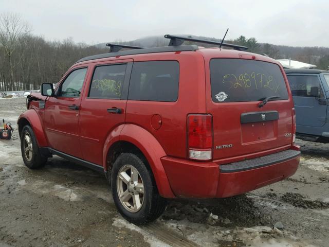 1D8GU28K37W656254 - 2007 DODGE NITRO SXT RED photo 3