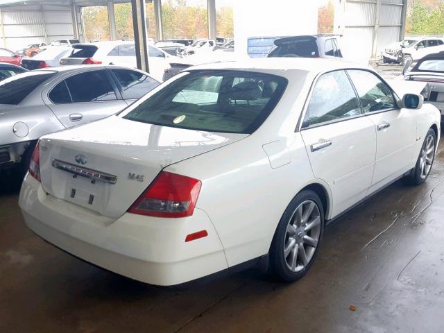 JNKAY41E94M400666 - 2004 INFINITI M45 WHITE photo 4