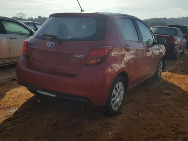 VNKKTUD32HA072665 - 2017 TOYOTA YARIS L RED photo 4