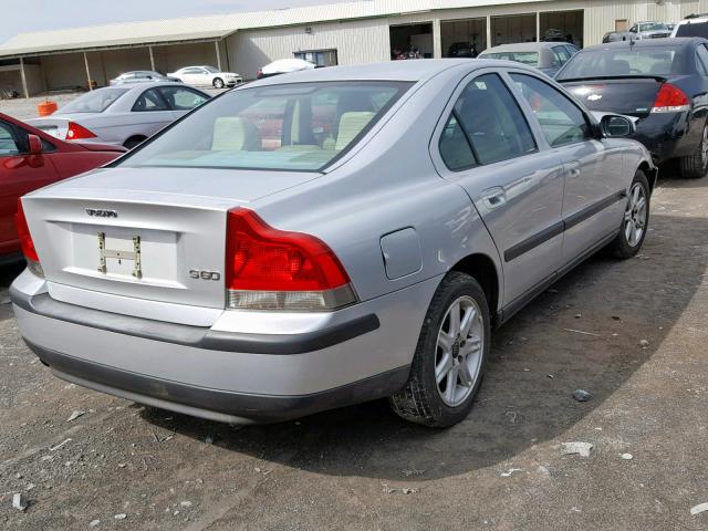 YV1RS61R322102489 - 2002 VOLVO S60 SILVER photo 4