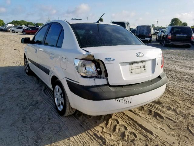 KNADE123466037149 - 2006 KIA RIO WHITE photo 3