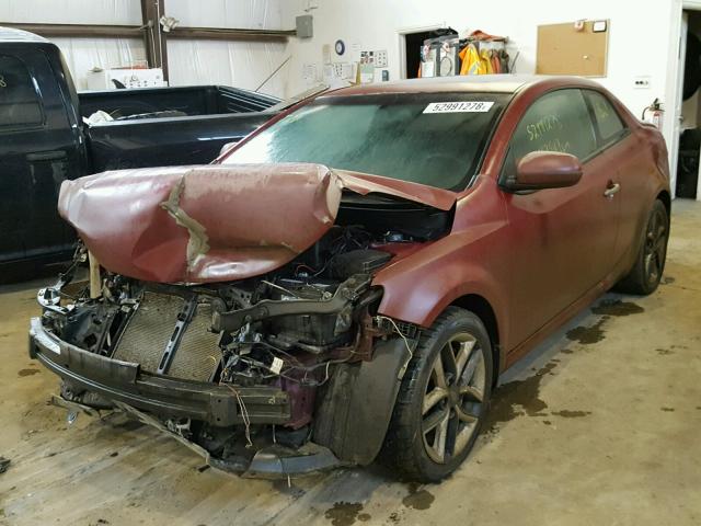 KNAFW6A39B5416846 - 2011 KIA FORTE SX RED photo 2