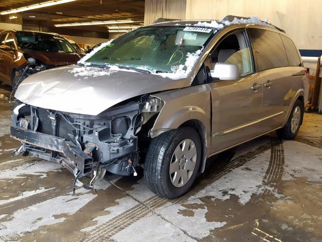 5N1BV28U56N119344 - 2006 NISSAN QUEST S TAN photo 2