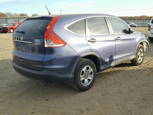 2HKRM4H36EH701816 - 2014 HONDA CR-V LX BLUE photo 4