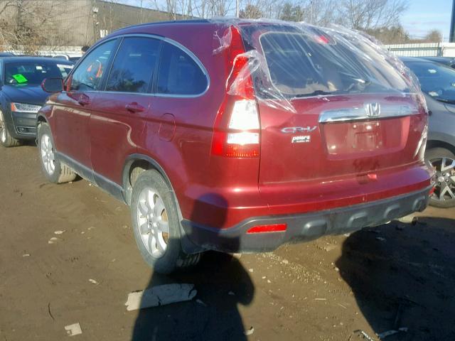 5J6RE48719L012634 - 2009 HONDA CR-V EXL RED photo 3