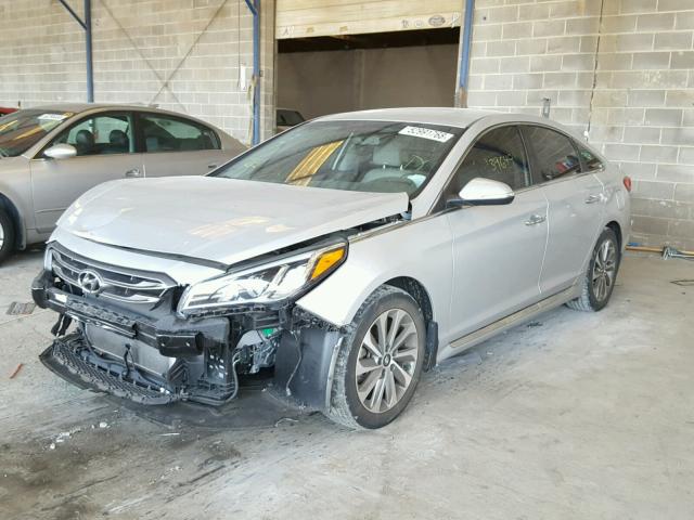 5NPE34AF3FH181274 - 2015 HYUNDAI SONATA SPO SILVER photo 2