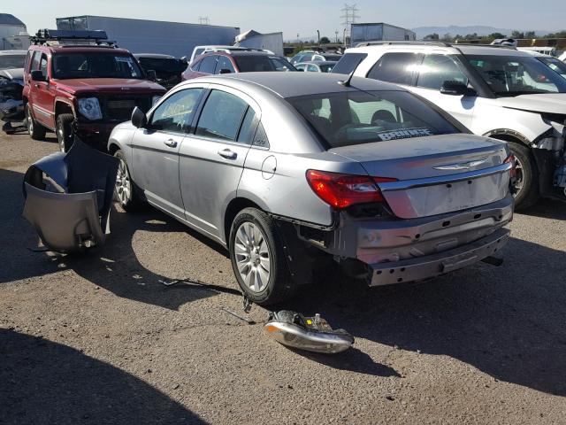 1C3CCBAB9DN686830 - 2013 CHRYSLER 200 LX SILVER photo 3