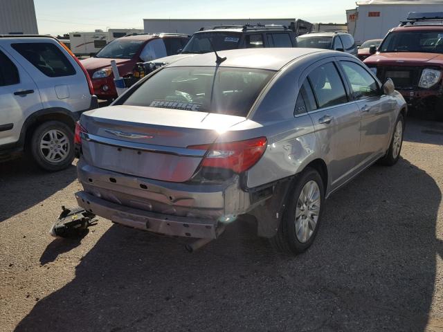 1C3CCBAB9DN686830 - 2013 CHRYSLER 200 LX SILVER photo 4