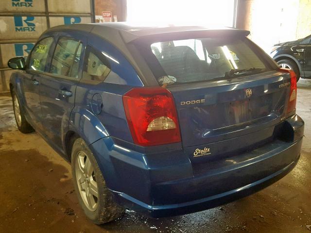 1B3HB48C79D163786 - 2009 DODGE CALIBER SX BLUE photo 3