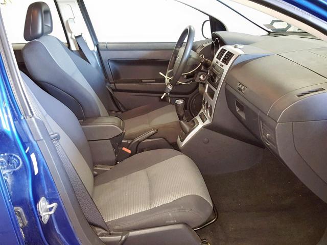 1B3HB48C79D163786 - 2009 DODGE CALIBER SX BLUE photo 5