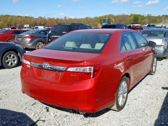 4T1BF1FK4CU528171 - 2012 TOYOTA CAMRY BASE RED photo 4