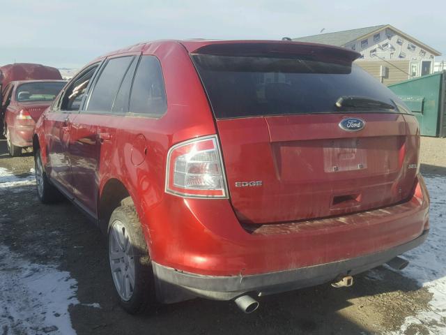 2FMDK38C08BA32965 - 2008 FORD EDGE SEL BURGUNDY photo 3