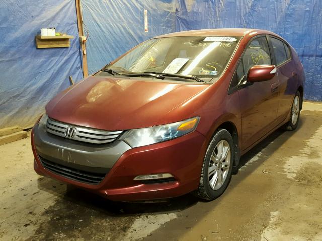 JHMZE2H77AS004962 - 2010 HONDA INSIGHT EX RED photo 2