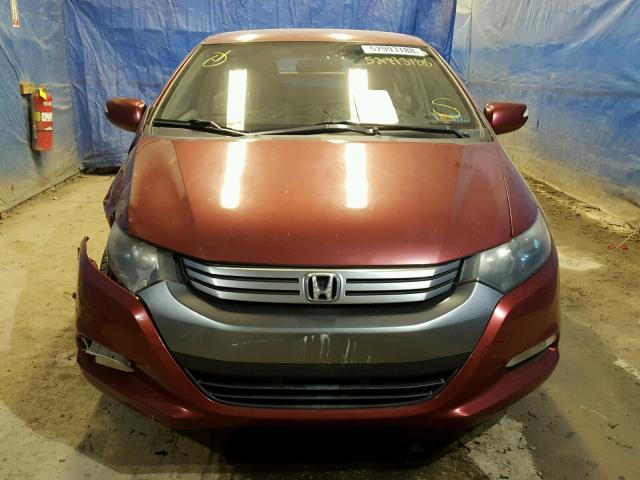 JHMZE2H77AS004962 - 2010 HONDA INSIGHT EX RED photo 9