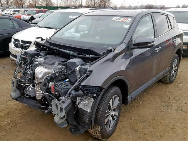 2T3RFREV0JW703335 - 2018 TOYOTA RAV4 ADVEN GRAY photo 2