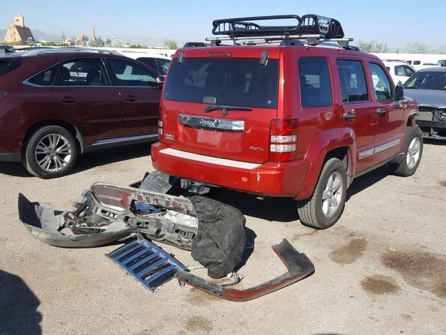 1J8GN58K78W148117 - 2008 JEEP LIBERTY LI RED photo 4