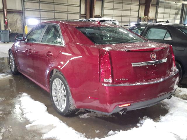 1G6DS5EV0A0137926 - 2010 CADILLAC CTS PREMIU RED photo 3