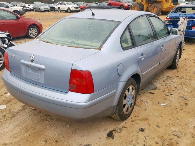 WVWMA63B1XE497829 - 1999 VOLKSWAGEN PASSAT GLS BLUE photo 4