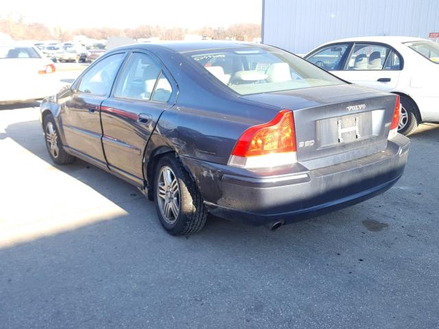 YV1RS592882690528 - 2008 VOLVO S60 2.5T BLUE photo 3
