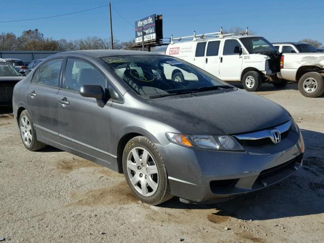 2HGFA16589H321391 - 2009 HONDA CIVIC LX GRAY photo 1