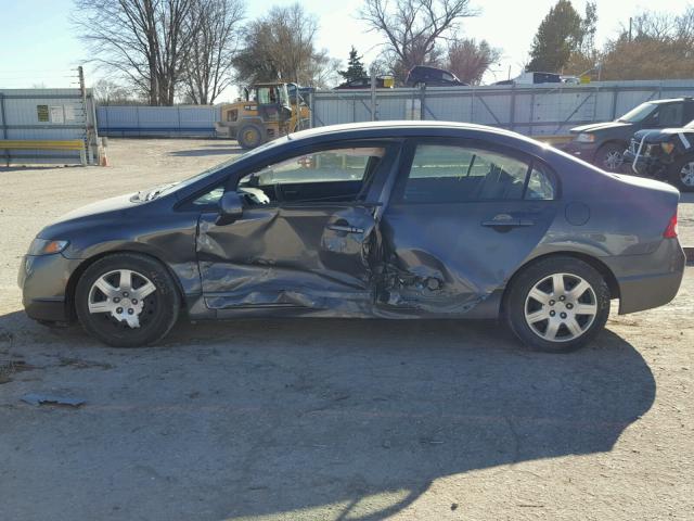 2HGFA16589H321391 - 2009 HONDA CIVIC LX GRAY photo 9