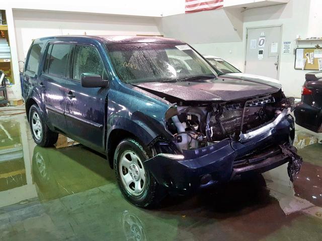 5FNYF48239B024189 - 2009 HONDA PILOT LX BLUE photo 1