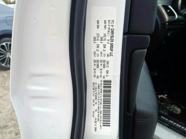 1C4RJEJT3FC629947 - 2015 JEEP GRAND CHER WHITE photo 10