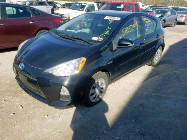 JTDKDTB34D1537931 - 2013 TOYOTA PRIUS C BLACK photo 2