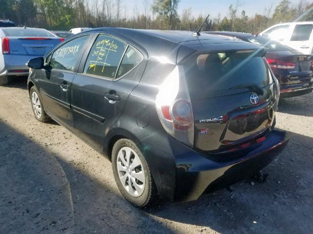 JTDKDTB34D1537931 - 2013 TOYOTA PRIUS C BLACK photo 3