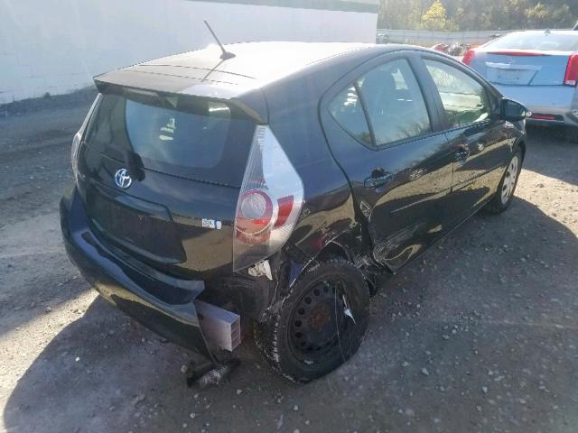 JTDKDTB34D1537931 - 2013 TOYOTA PRIUS C BLACK photo 4